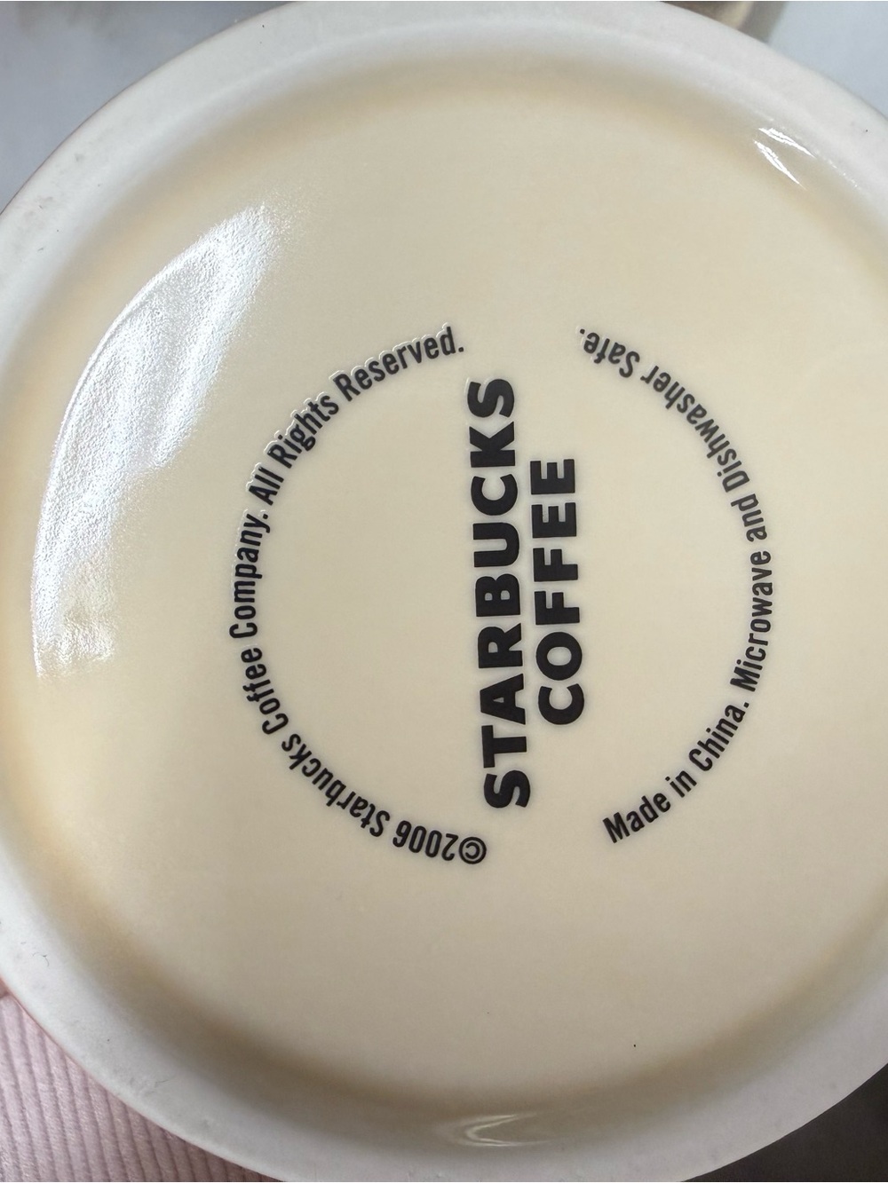 Starbucks orange ceramic mug